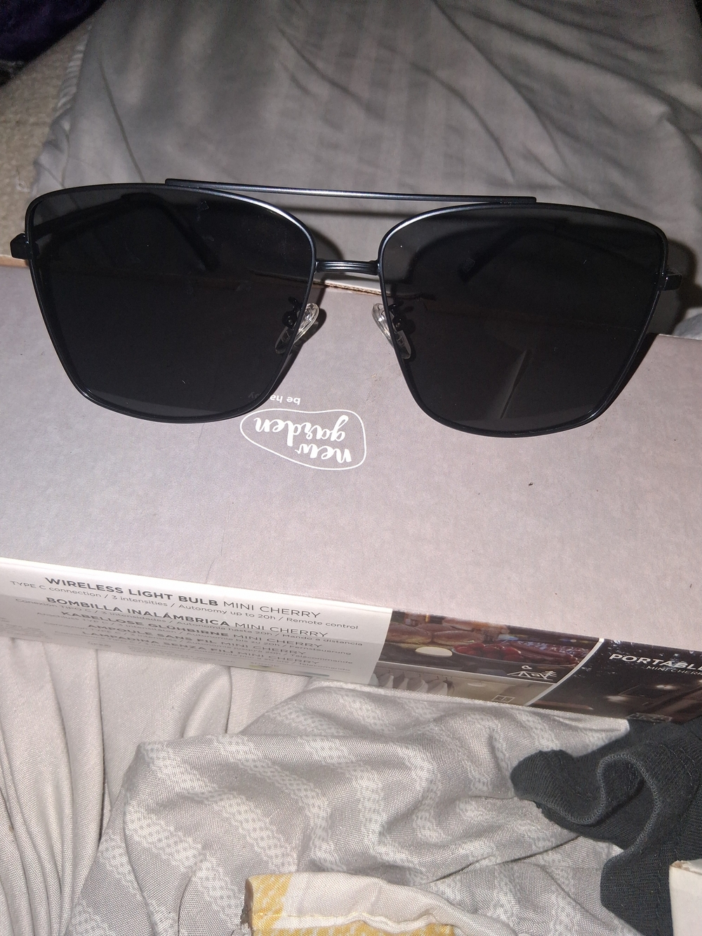 Men's Black Metal Frame Sunglasses - Unbranded